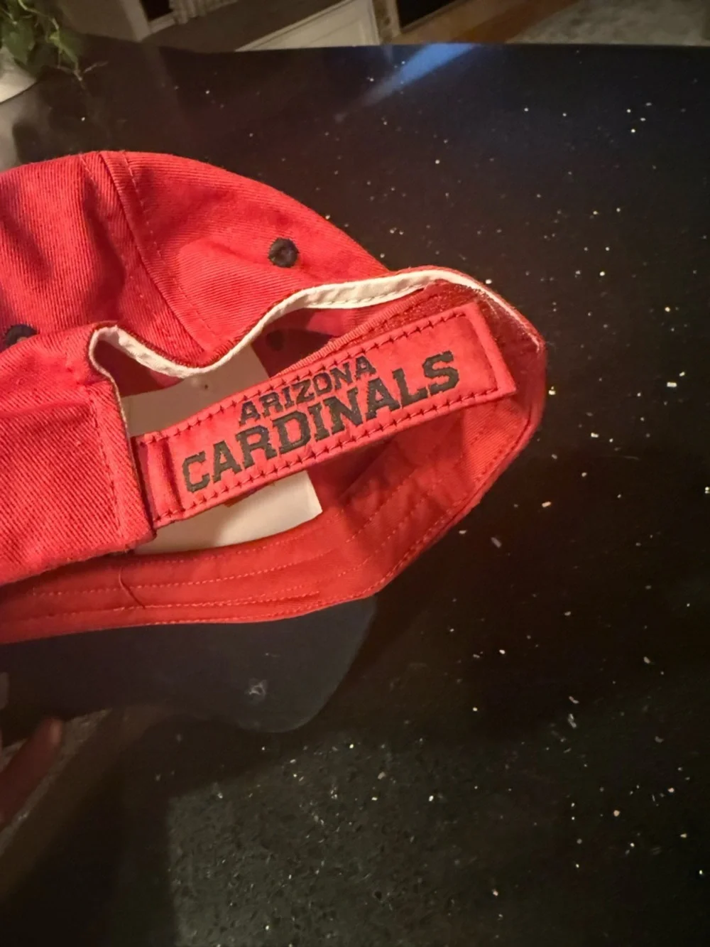 NFL Arizona Cardinals Red & White Baseball Cap with Embroidered Cardinal Logo